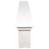 HERCULES Series 40" x 12" Antique Rustic White Solid Pine Folding Farm Bench