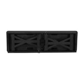 HERCULES 40" x 12" Black Wash Commercial Antique Solid Pine Farmhouse Folding Bench with Foldable Locking X-Legs