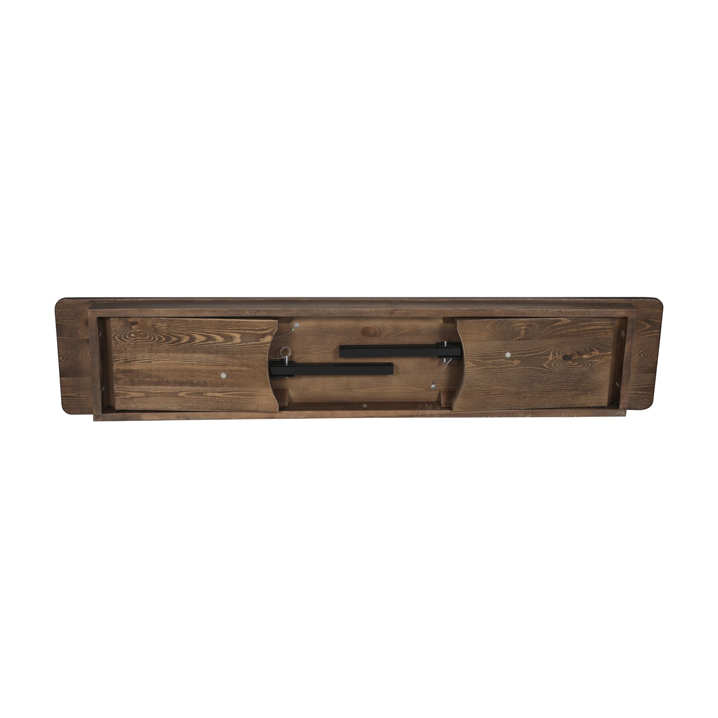 HERCULES 60" x 12" Antique Rustic Commercial Antique Solid Pine Farmhouse Folding Bench with Foldable Locking Legs