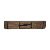 HERCULES 60" x 12" Antique Rustic Commercial Antique Solid Pine Farmhouse Folding Bench with Foldable Locking Legs