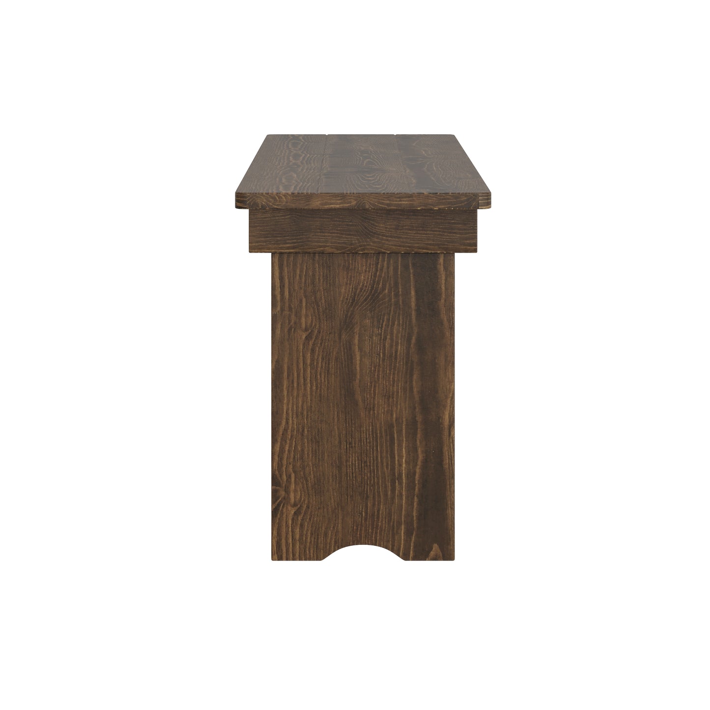 HERCULES 60" x 12" Antique Rustic Commercial Antique Solid Pine Farmhouse Folding Bench with Foldable Locking Legs