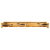 HERCULES 8' x 12'' Antique Rustic Light Natural Solid Pine Folding Farm Bench with 3 Legs