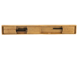 HERCULES 8' x 12'' Antique Rustic Light Natural Solid Pine Folding Farm Bench with 3 Legs