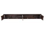 HERCULES 8' x 12" Antique Rustic Mahogany Solid Pine Folding Farm Bench with 3 Legs