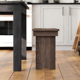 HERCULES 8' x 12" Antique Rustic Mahogany Solid Pine Folding Farm Bench with 3 Legs