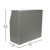 Amara 4' Slate Gray Laminate Foldable Bar - Portable Event Bar