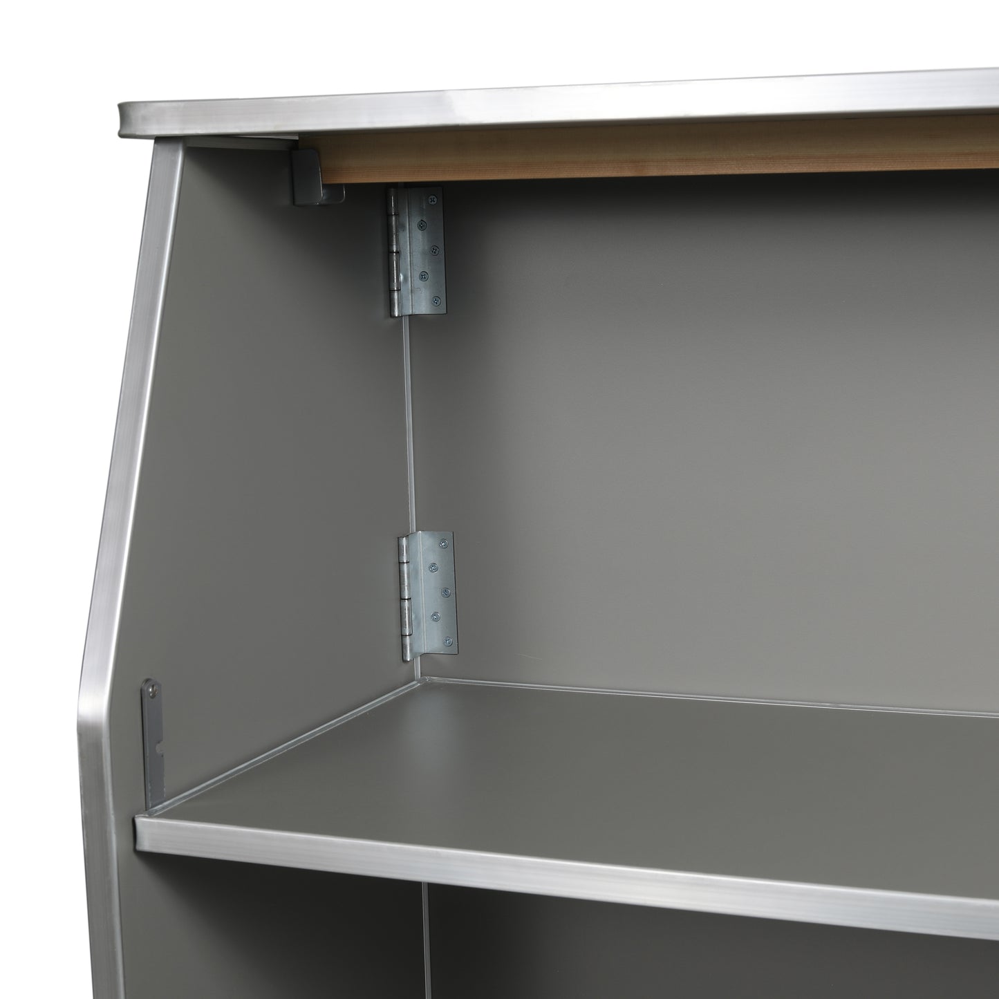 Amara 4' Slate Gray Laminate Foldable Bar - Portable Event Bar