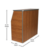 Amara 4' Maple Woodgrain Laminate Foldable Bar - Portable Event Bar