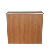 Amara 4' Maple Woodgrain Laminate Foldable Bar - Portable Event Bar