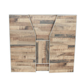 Amara 4' Rustic Natural Wood Plank Laminate Foldable Bar - Portable Event Bar