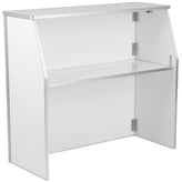 Amara 4' White Laminate Foldable Bar - Portable Event Bar