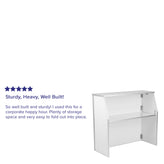 Amara 4' White Laminate Foldable Bar - Portable Event Bar