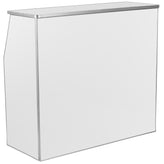 Amara 4' White Laminate Foldable Bar - Portable Event Bar