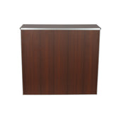 Amara 4' Walnut Woodgrain Laminate Foldable Bar - Portable Event Bar