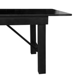 HERCULES 9' x 40" Rectangular Black Wash Commercial Farmhouse Folding Table, Antique Rustic Solid Pine Dining Room Table with Foldable Locking Legs
