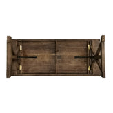HERCULES 9' x 40" Rectangular Antique Rustic Solid Pine Folding Farm Table with X Legs