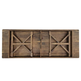 HERCULES 9' x 40" Rectangular Antique Rustic Solid Pine Folding Farm Table with X Legs
