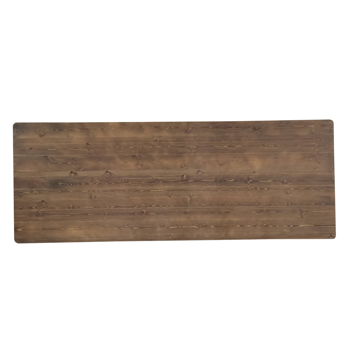 HERCULES 9' x 40" Rectangular Antique Rustic Solid Pine Folding Farm Table with X Legs