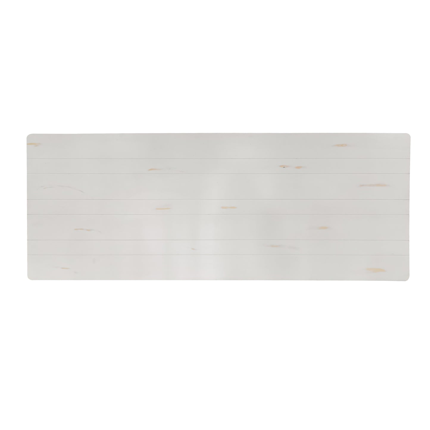 HERCULES 9' x 40" Rectangular Antique Rustic White Solid Pine Folding Farm Table with X Legs