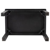 HERCULES 46" x 30" Rectangular Black Wash Solid Pine Farm Dining Table