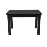 HERCULES 46" x 30" Rectangular Black Wash Solid Pine Farm Dining Table