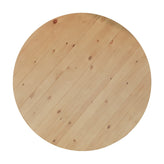 HERCULES 60" Round Light Natural Commercial Farmhouse Folding Table, Antique Rustic Solid Pine Dining Room Table with Foldable Locking Legs