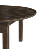 HERCULES 60" Round Mahogany Commercial Farmhouse Folding Table, Antique Rustic Solid Pine Dining Room Table with Foldable Locking Legs