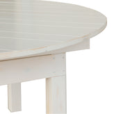 HERCULES 60" Round White Commercial Farmhouse Folding Table, Antique Rustic Solid Pine Dining Room Table with Foldable Locking Legs