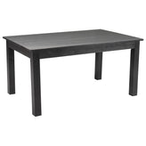 HERCULES 60" x 38" Rectangular Black Wash Solid Pine Farm Dining Table