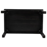 HERCULES 60" x 38" Rectangular Black Wash Solid Pine Farm Dining Table