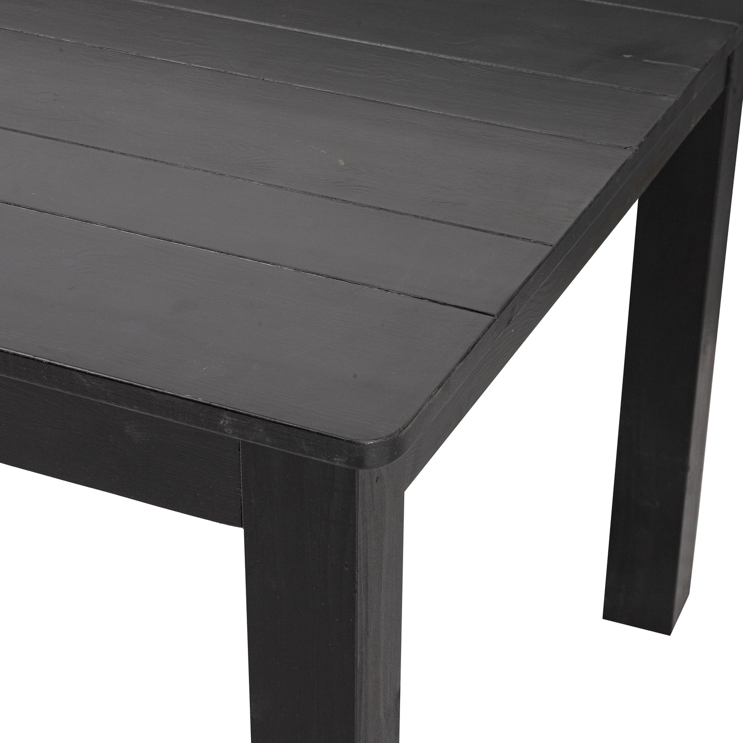 HERCULES 60" x 38" Rectangular Black Wash Solid Pine Farm Dining Table