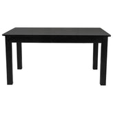 HERCULES 60" x 38" Rectangular Black Wash Solid Pine Farm Dining Table