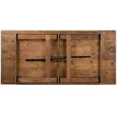 HERCULES Series 7' x 40'' Antique Rustic Folding Farm Table Set with 8 Cross Back Chairs and Cushions