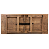 HERCULES Series 8' x 40'' Antique Rustic Folding Farm Table Set with 10 Cross Back Chairs and Cushions