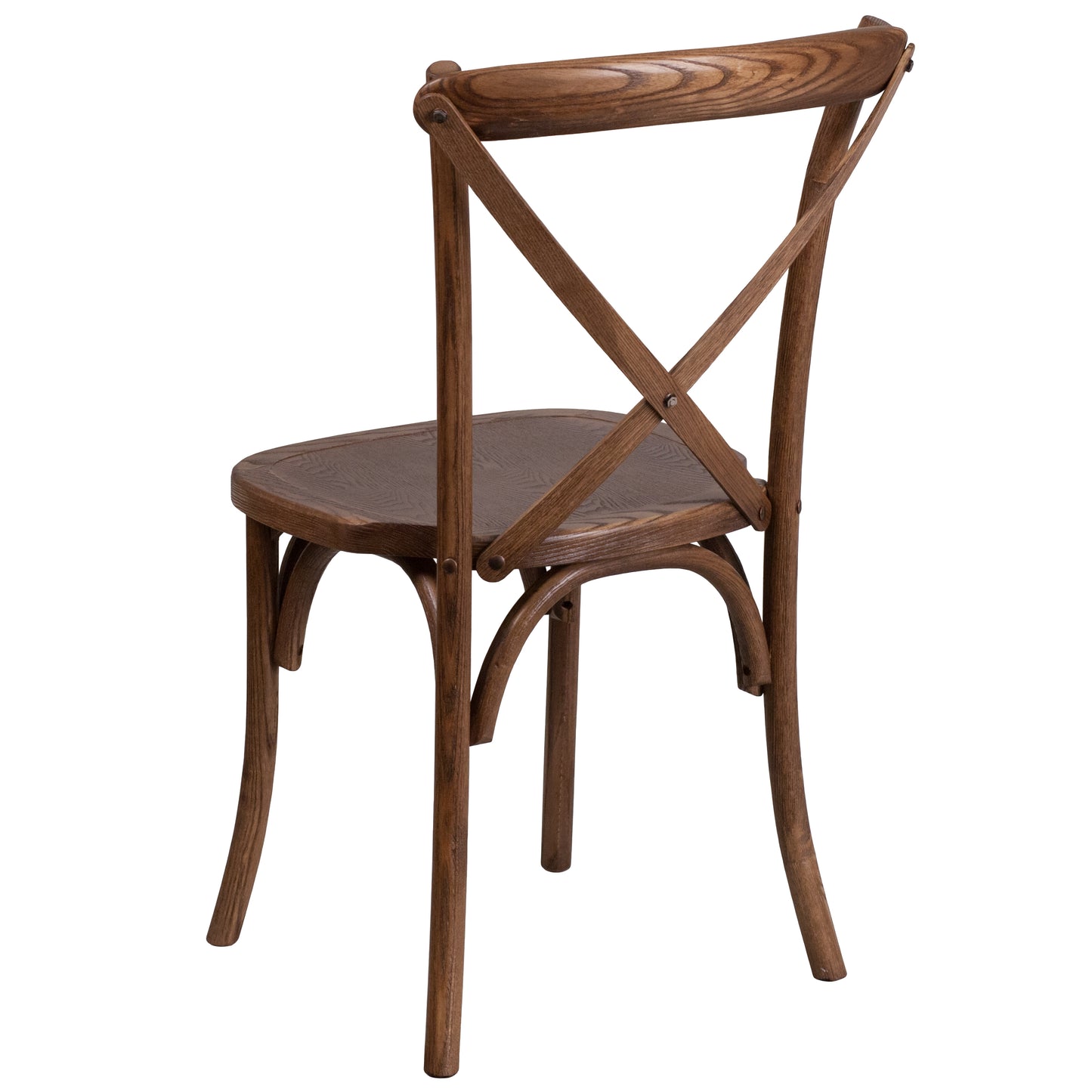 HERCULES Series 9' x 40'' Antique Rustic Folding Farm Table Set with 10 Cross Back Chairs and Cushions