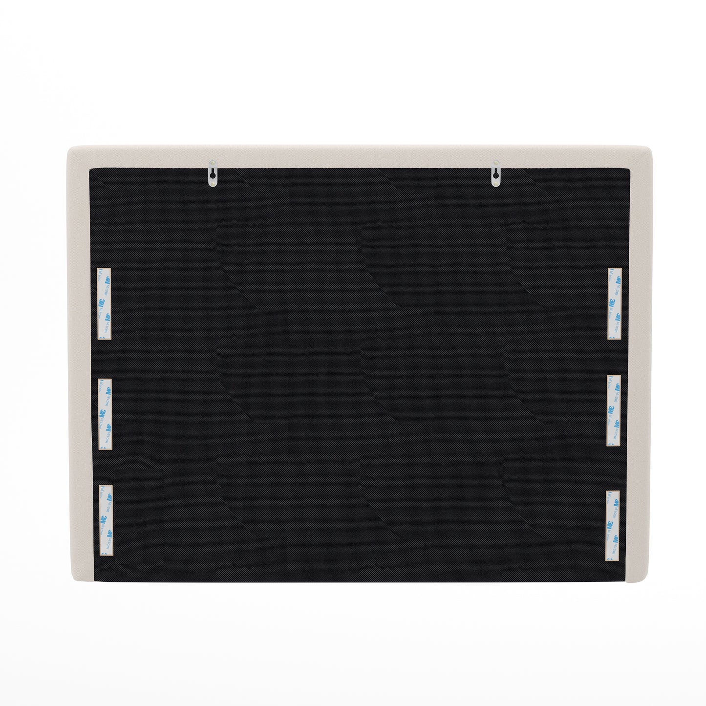 Hugo Twin Headboard with 2 Power Outlets, 1 USB and 1 USB Type-C Port with Faux Linen Upholstery and Dual Hanging Options in Beige