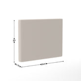 Hugo Twin Headboard with 2 Power Outlets, 1 USB and 1 USB Type-C Port with Faux Linen Upholstery and Dual Hanging Options in Beige