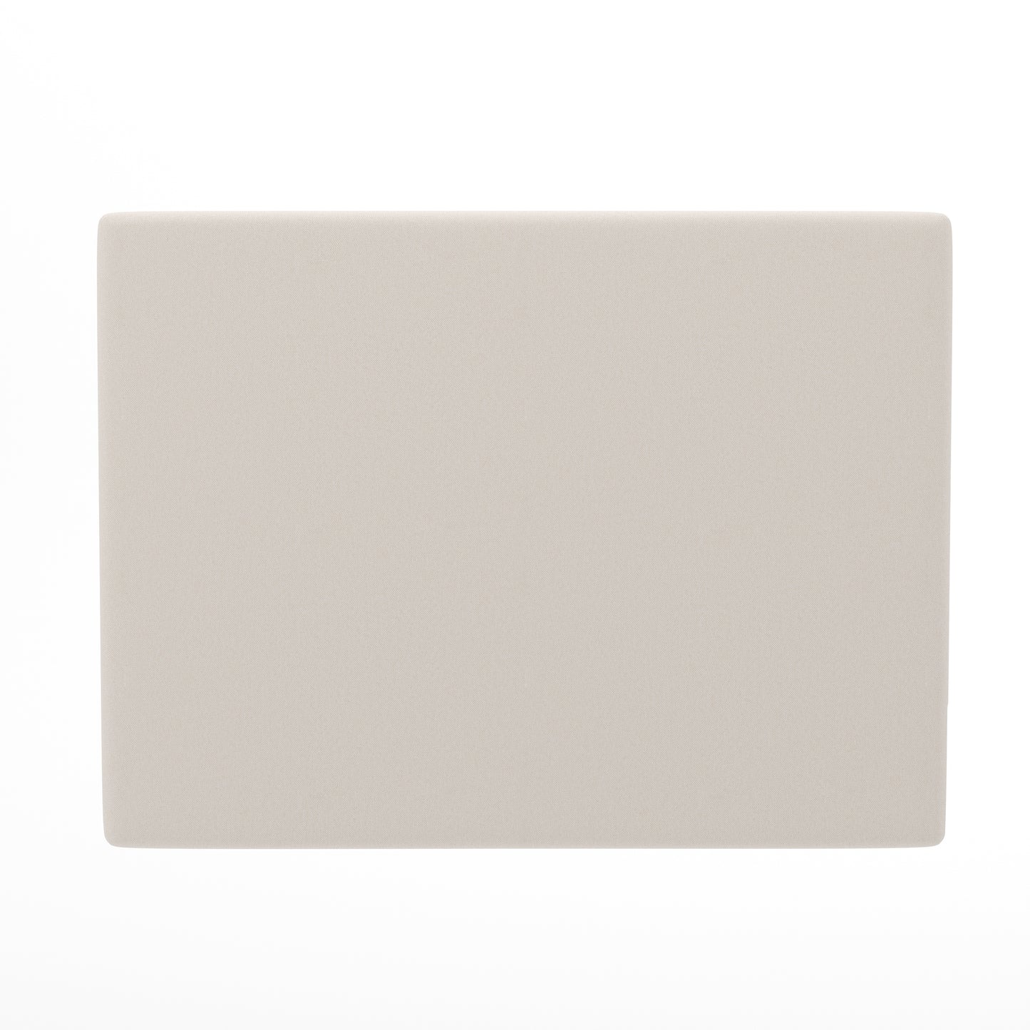 Hugo Twin Headboard with 2 Power Outlets, 1 USB and 1 USB Type-C Port with Faux Linen Upholstery and Dual Hanging Options in Beige