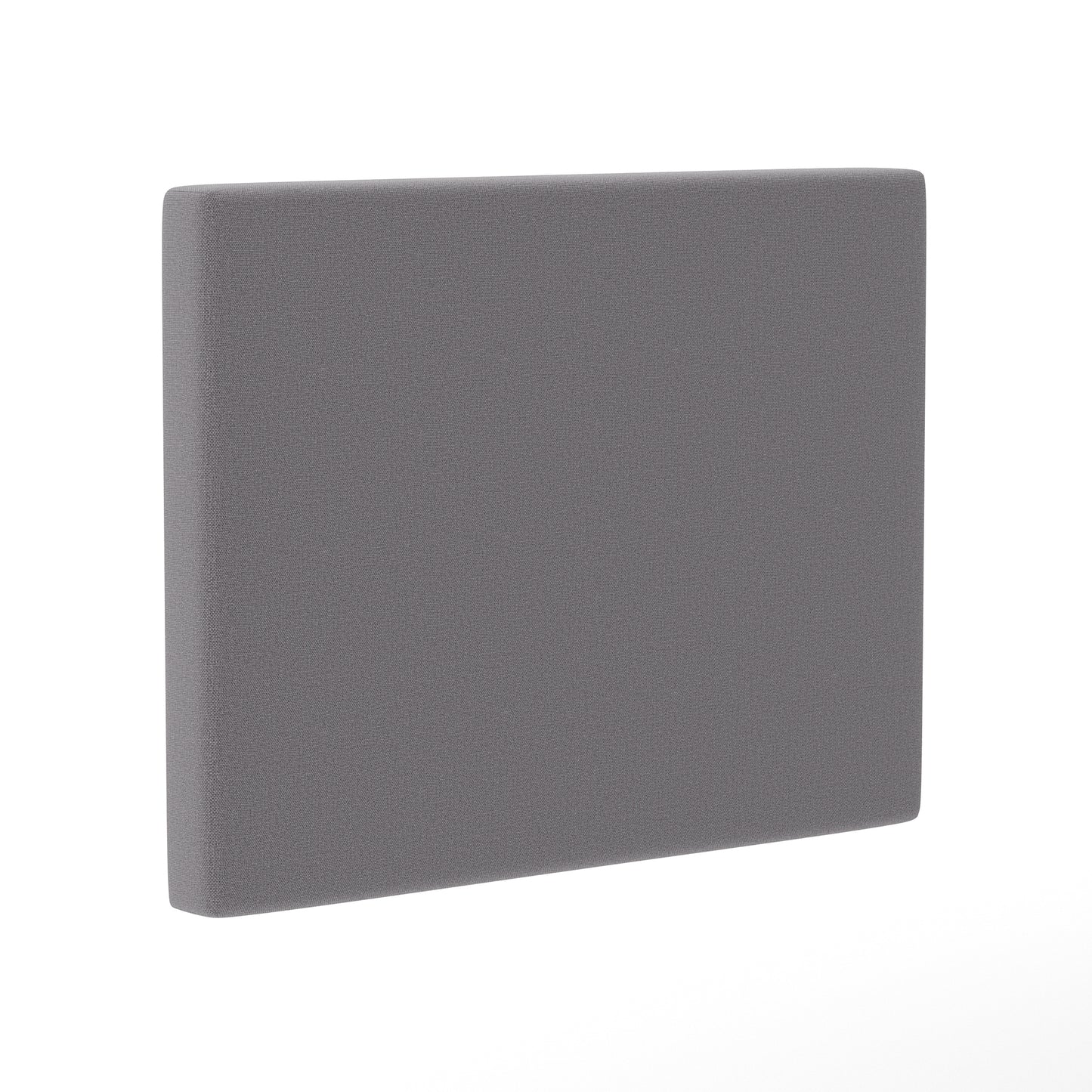 Hugo Twin Headboard with 2 Power Outlets, 1 USB and 1 USB Type-C Port with Faux Linen Upholstery and Dual Hanging Options in Gray