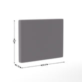 Hugo Twin Headboard with 2 Power Outlets, 1 USB and 1 USB Type-C Port with Faux Linen Upholstery and Dual Hanging Options in Gray