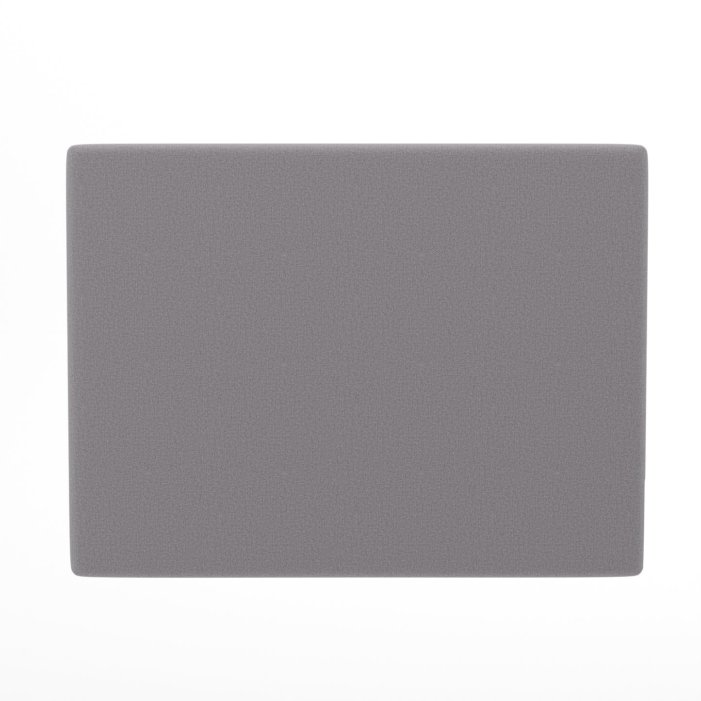 Hugo Twin Headboard with 2 Power Outlets, 1 USB and 1 USB Type-C Port with Faux Linen Upholstery and Dual Hanging Options in Gray