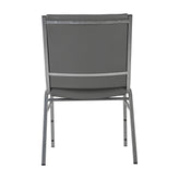 HERCULES Heavy Duty Gray Vinyl Stack Chair
