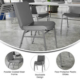 HERCULES Heavy Duty Gray Vinyl Stack Chair