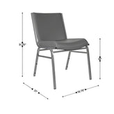 HERCULES Heavy Duty Gray Vinyl Stack Chair