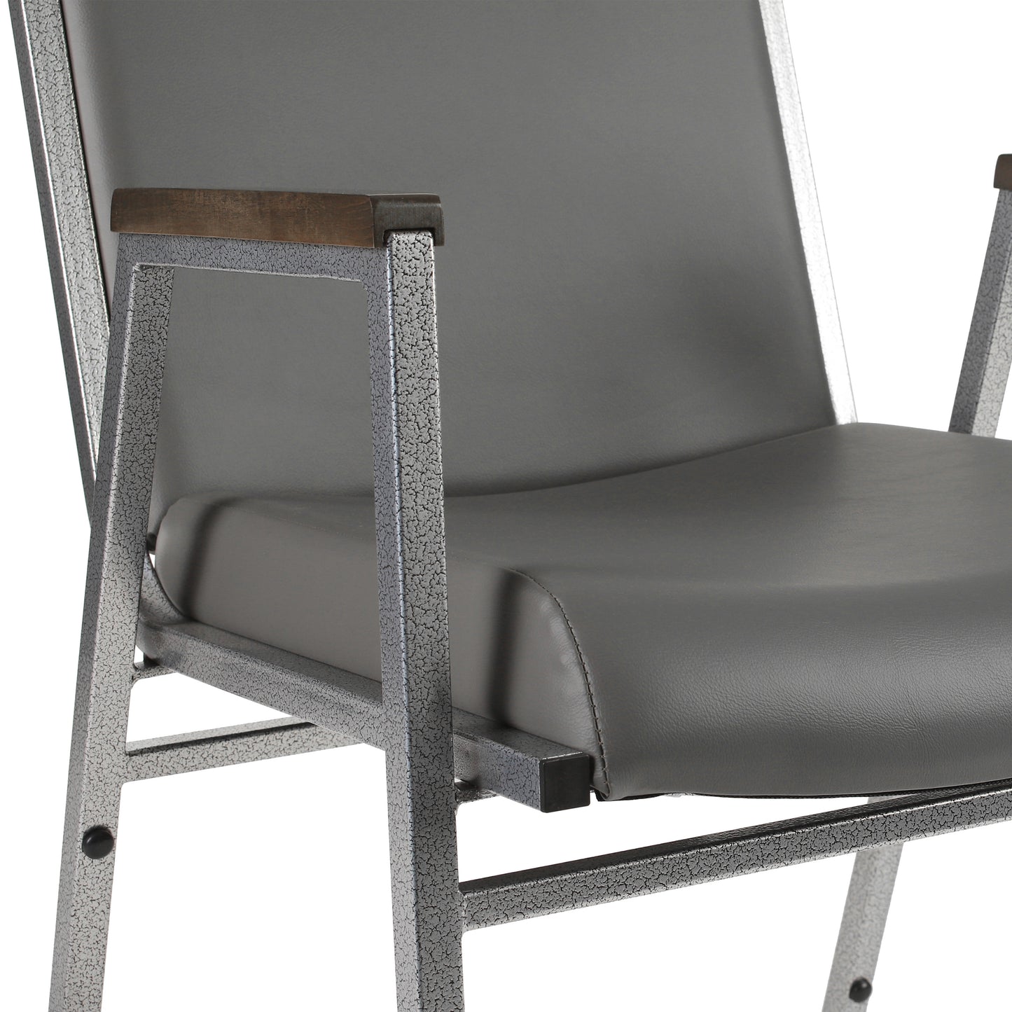 HERCULES Heavy Duty Gray Vinyl Stack Chair