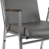 HERCULES Heavy Duty Gray Vinyl Stack Chair