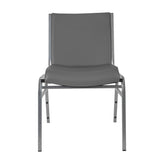 HERCULES Heavy Duty Gray Vinyl Stack Chair