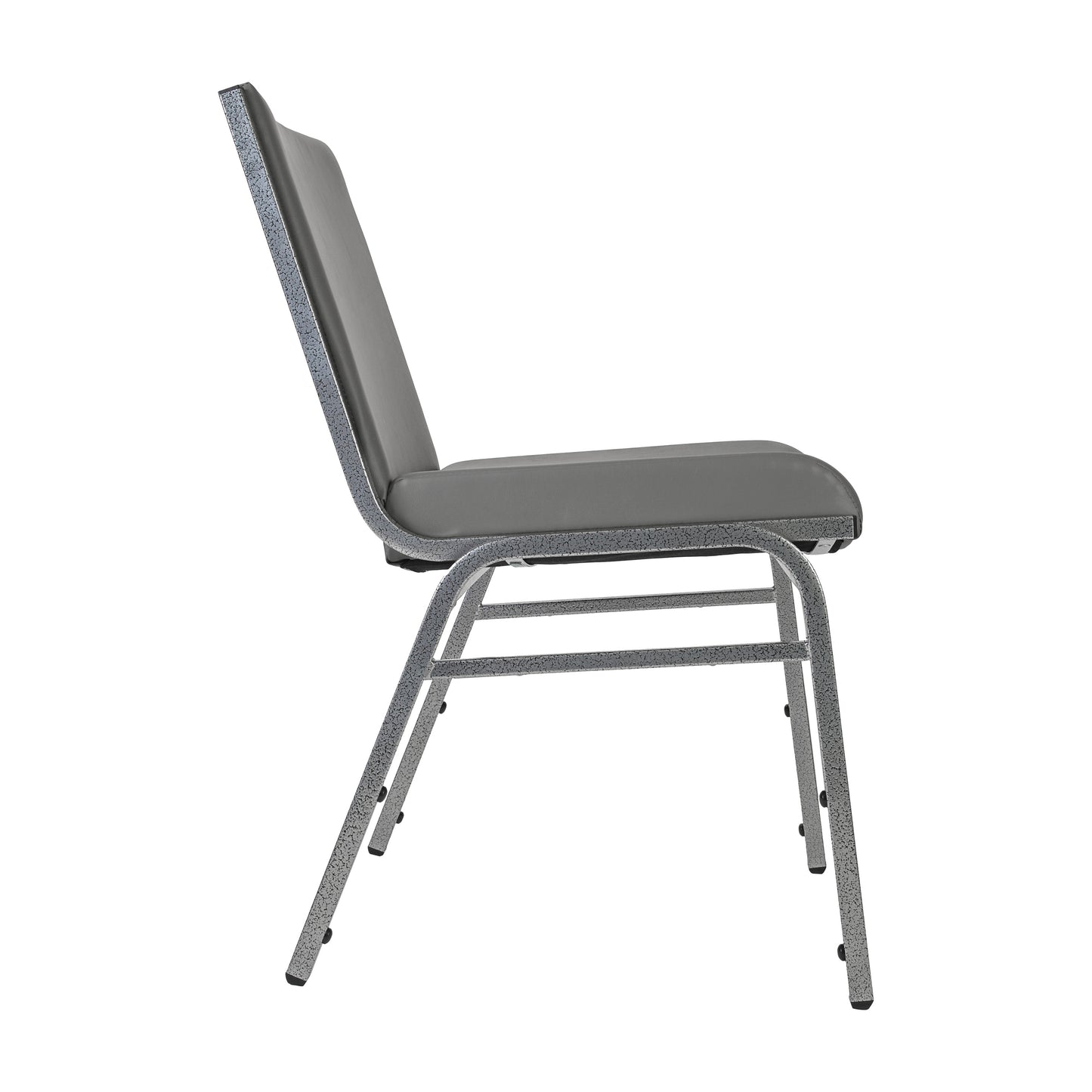HERCULES Heavy Duty Gray Vinyl Stack Chair