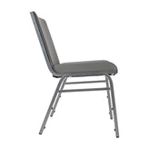 HERCULES Heavy Duty Gray Vinyl Stack Chair