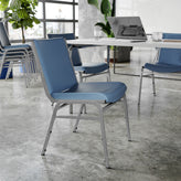 HERCULES Heavy Duty Navy Vinyl Stack Chair